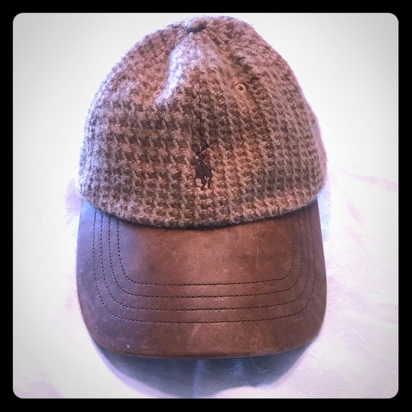 Polo Wool And Leather Baseball Cap 